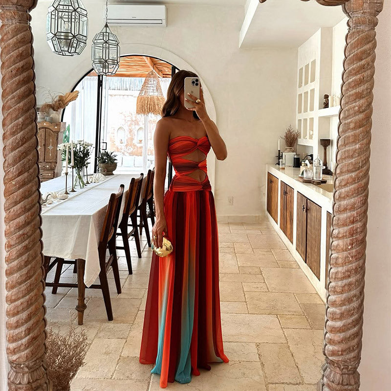 Lucy | Strapless Knot Front Prom Dress