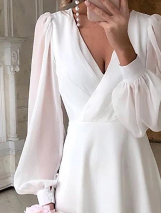 Birgit | Women's Classic Long Sleeve Flowing Wedding Dress