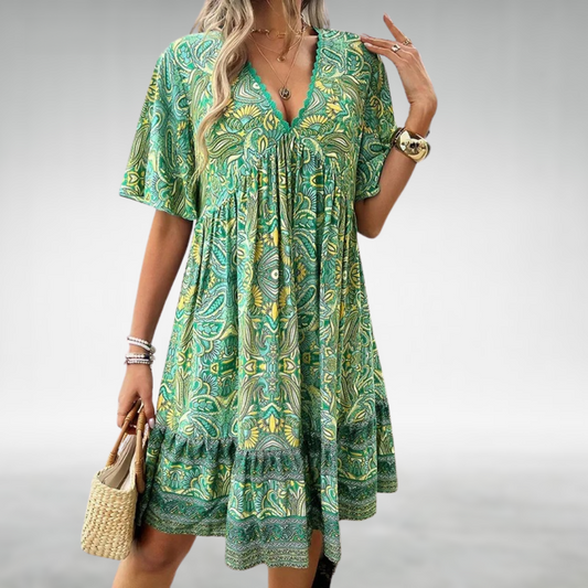Felicia | Women's Summer Boho Paisley Mini Dress