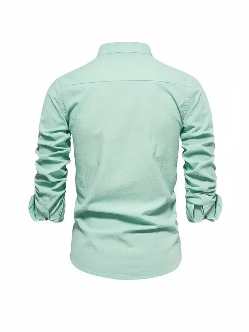 Lorenzo | Men’s Stand Collar Button-Up Casual Shirt