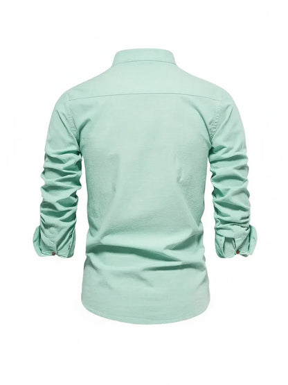 Lorenzo | Men’s Stand Collar Button-Up Casual Shirt
