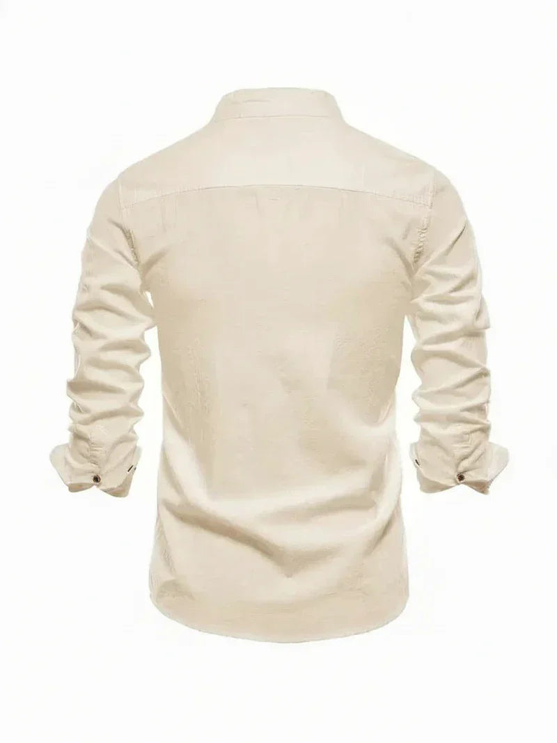 Lorenzo | Men’s Stand Collar Button-Up Casual Shirt