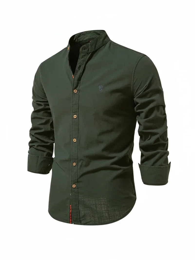 Lorenzo | Men’s Stand Collar Button-Up Casual Shirt