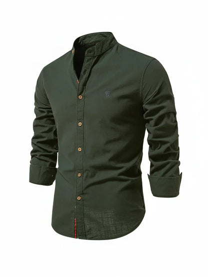 Lorenzo | Men’s Stand Collar Button-Up Casual Shirt