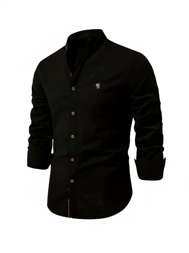 Lorenzo | Men’s Stand Collar Button-Up Casual Shirt