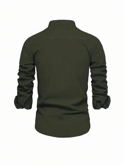 Lorenzo | Men’s Stand Collar Button-Up Casual Shirt