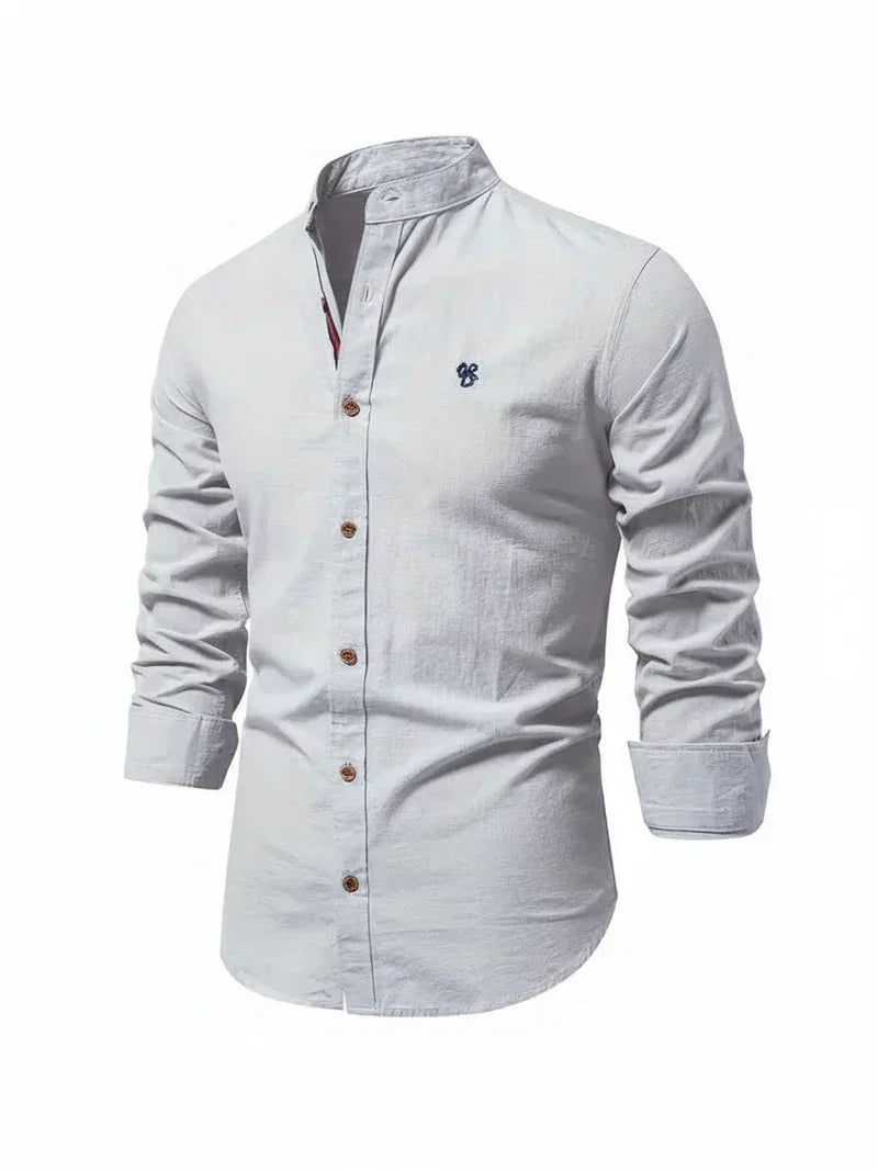Lorenzo | Men’s Stand Collar Button-Up Casual Shirt