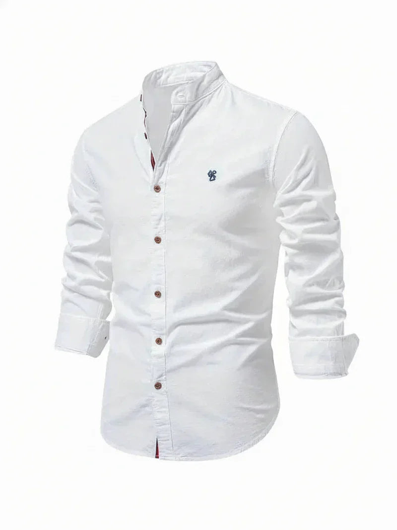 Lorenzo | Men’s Stand Collar Button-Up Casual Shirt