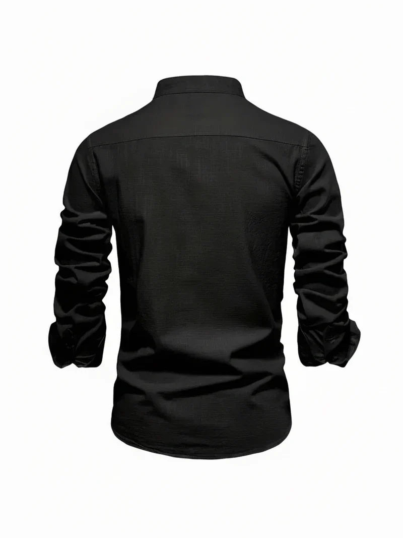 Lorenzo | Men’s Stand Collar Button-Up Casual Shirt