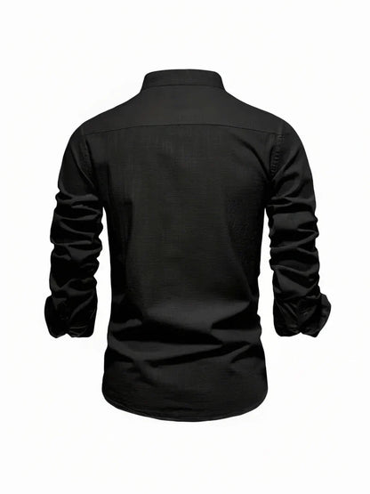 Lorenzo | Men’s Stand Collar Button-Up Casual Shirt