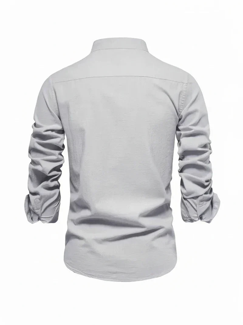 Lorenzo | Men’s Stand Collar Button-Up Casual Shirt