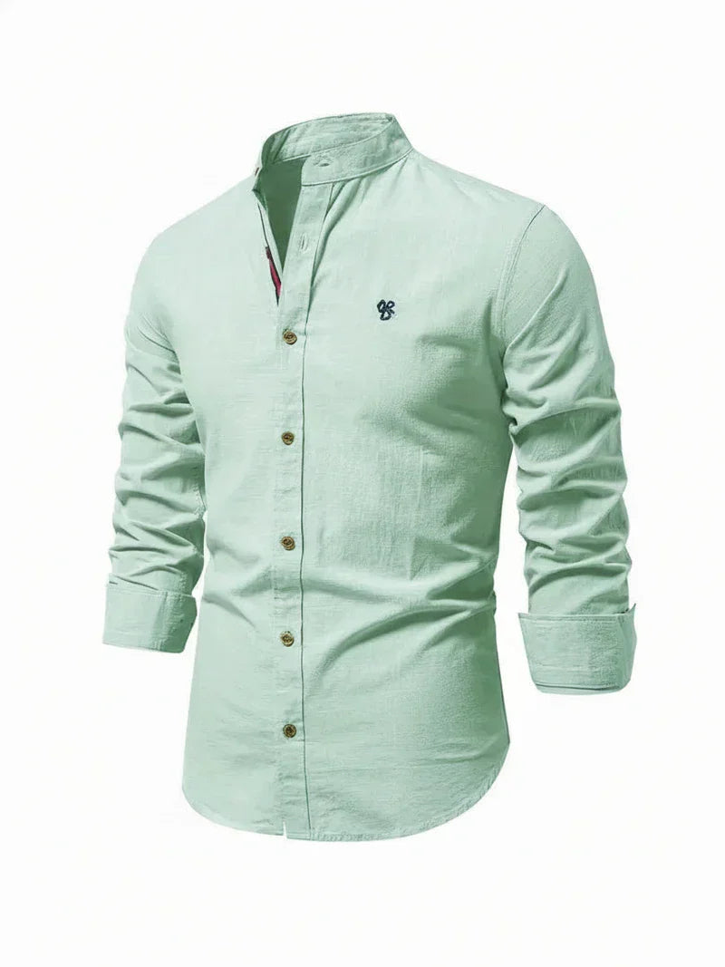 Lorenzo | Men’s Stand Collar Button-Up Casual Shirt