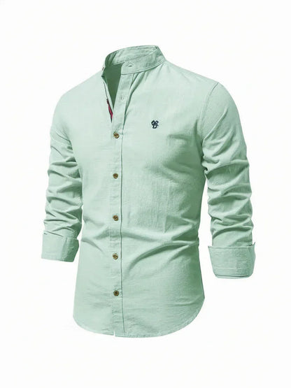Lorenzo | Men’s Stand Collar Button-Up Casual Shirt