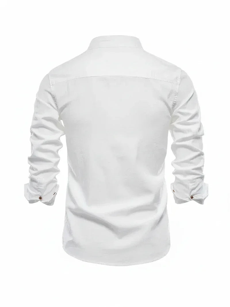 Lorenzo | Men’s Stand Collar Button-Up Casual Shirt