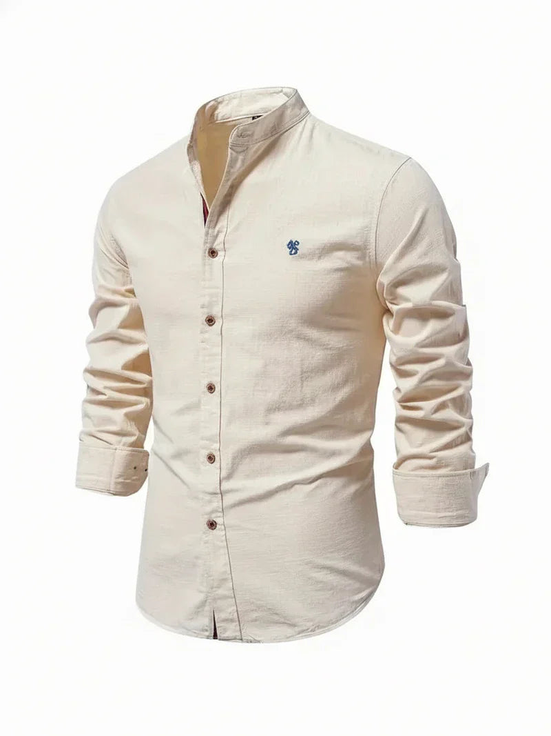 Lorenzo | Men’s Stand Collar Button-Up Casual Shirt