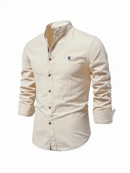 Lorenzo | Men’s Stand Collar Button-Up Casual Shirt