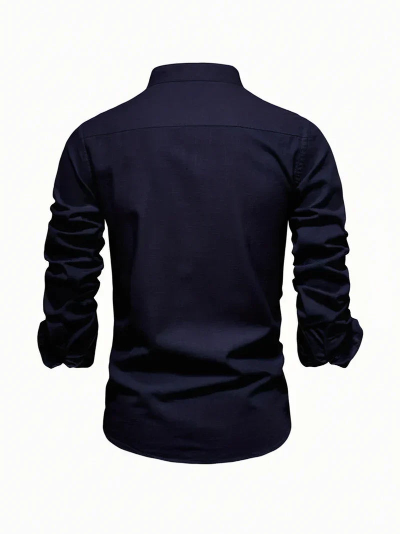 Lorenzo | Men’s Stand Collar Button-Up Casual Shirt