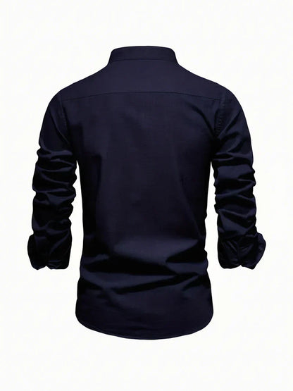 Lorenzo | Men’s Stand Collar Button-Up Casual Shirt