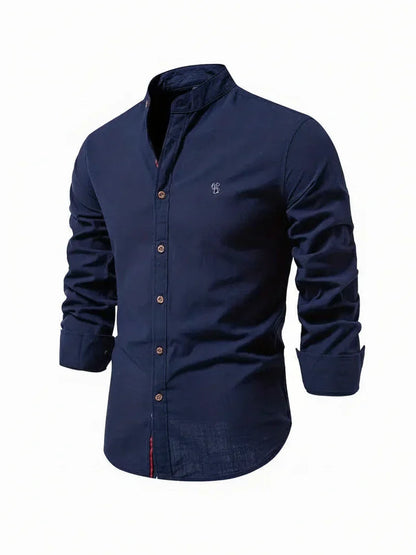 Lorenzo | Men’s Stand Collar Button-Up Casual Shirt