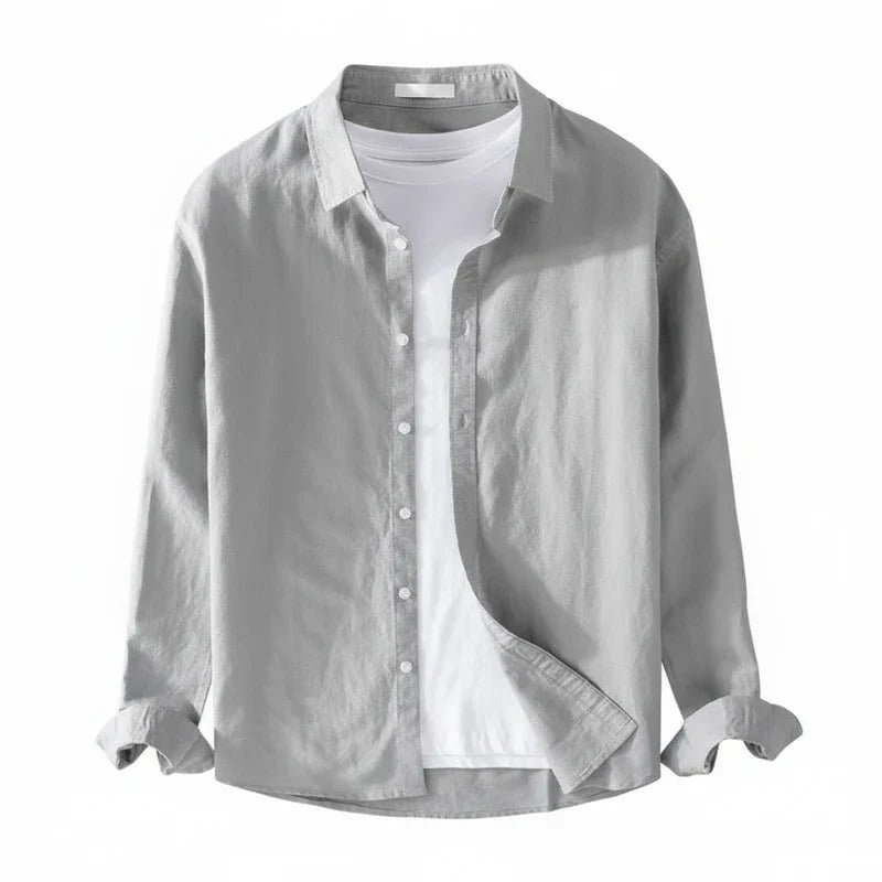 Alexander | Men’s Loose Fit Long Sleeve Shirt with Button Placket