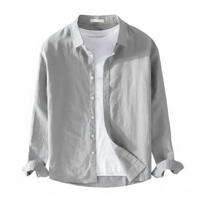 Alexander | Men’s Loose Fit Long Sleeve Shirt with Button Placket