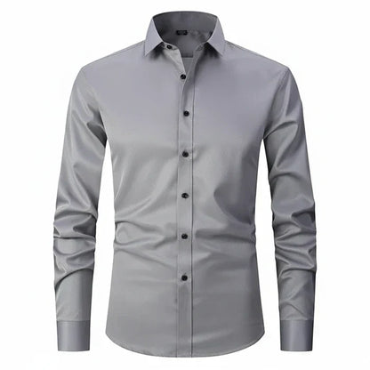 Matteo | Men’s Minimalist Button Placket Long Sleeve Shirt