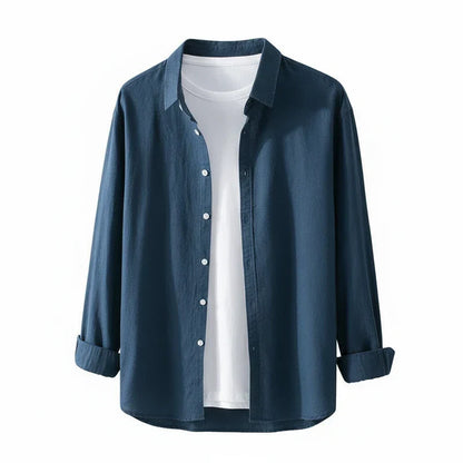 Alexander | Men’s Loose Fit Long Sleeve Shirt with Button Placket
