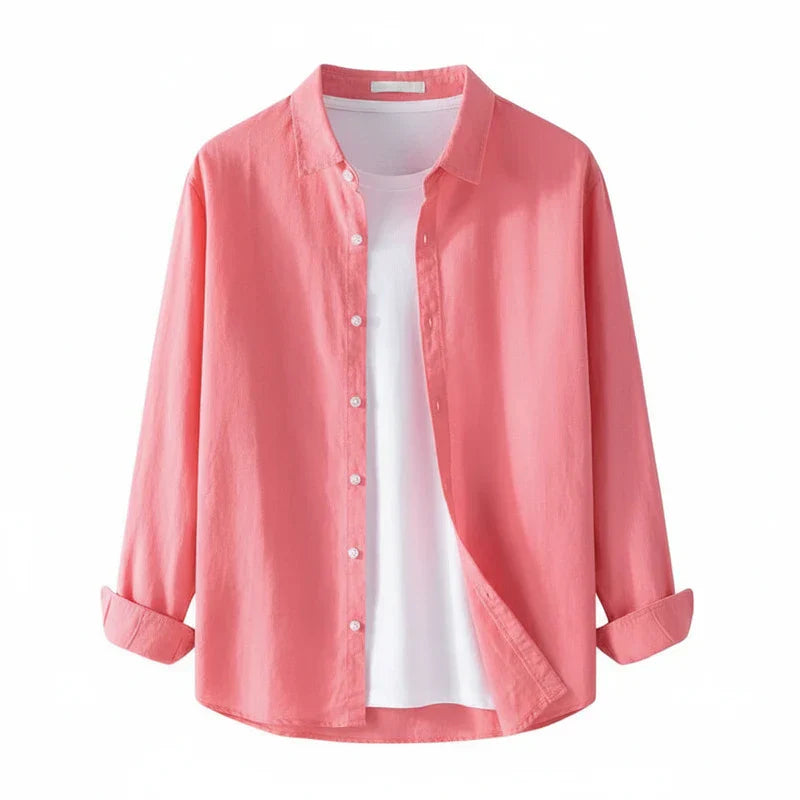 Alexander | Men’s Loose Fit Long Sleeve Shirt with Button Placket