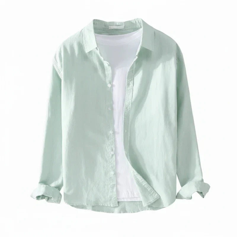 Alexander | Men’s Loose Fit Long Sleeve Shirt with Button Placket