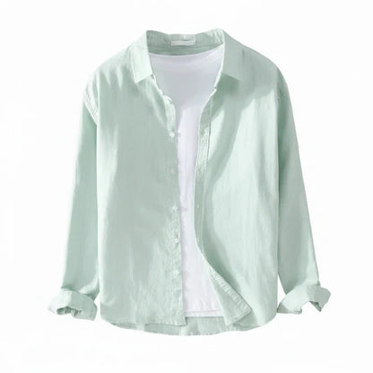 Alexander | Men’s Loose Fit Long Sleeve Shirt with Button Placket
