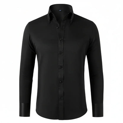 Claudio | Men’s Structured Collar Button Placket Formal Shirt