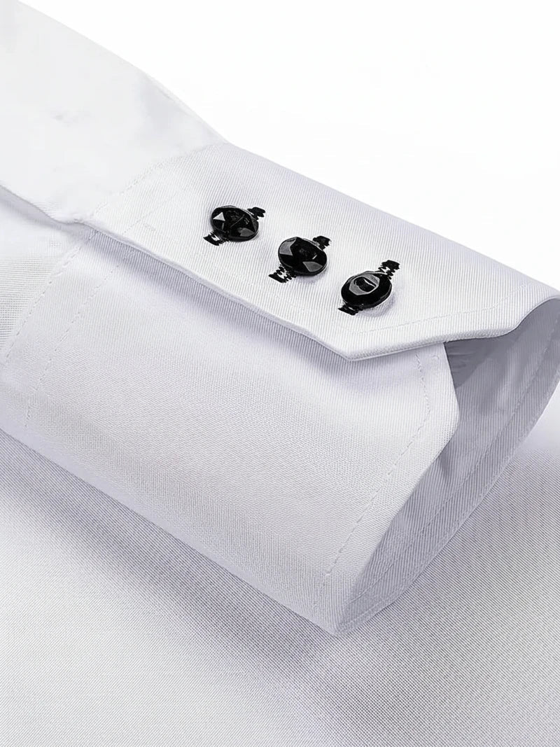 Claudio | Men’s Structured Collar Button Placket Formal Shirt
