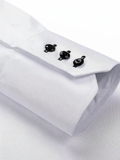 Claudio | Men’s Structured Collar Button Placket Formal Shirt