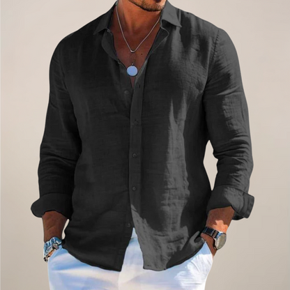 Nicola | Men’s Essential Long Sleeve Casual Button-Up