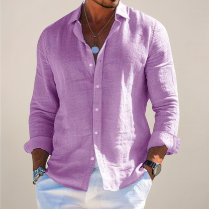 Nicola | Men’s Essential Long Sleeve Casual Button-Up
