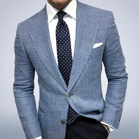Heinrich | Men's Spring Structured Tailored Blazer with Texture