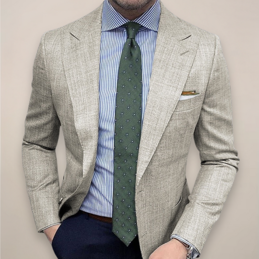 Heinrich | Men's Spring Structured Tailored Blazer with Texture
