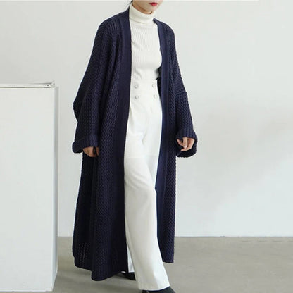 Frieda | Women's Long Knit Cardigan with Open Front