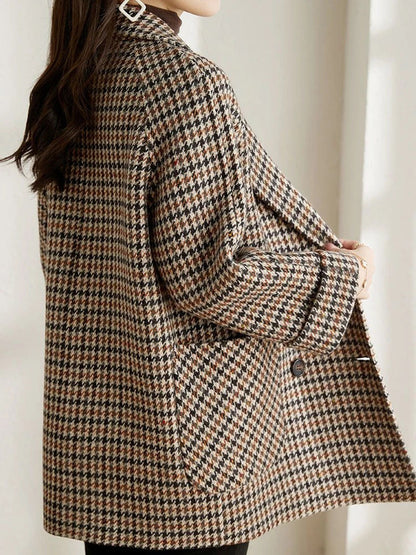 Pauline | Women's Plaid Blazer-Blazer Jacket for Spring