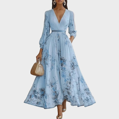 Isabella | Women's Sleeveless Pleated Floral Midi Dress