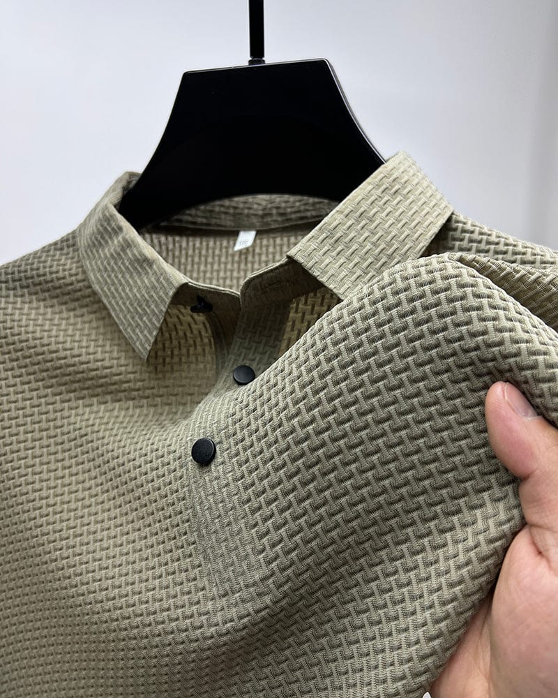 Tomasso | Men’s Classic Fit Textured Polo Shirt