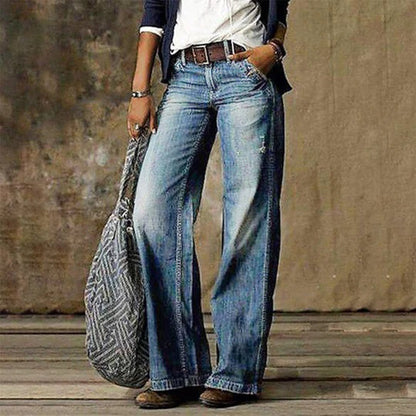 Sarah | Women's Vintage Denim Jeans with Wide Leg