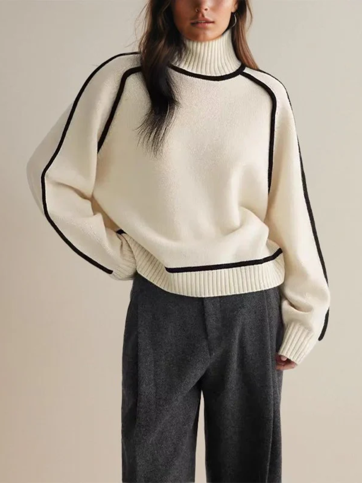 Jana | Women's Turtleneck Relaxed Summer Sweater