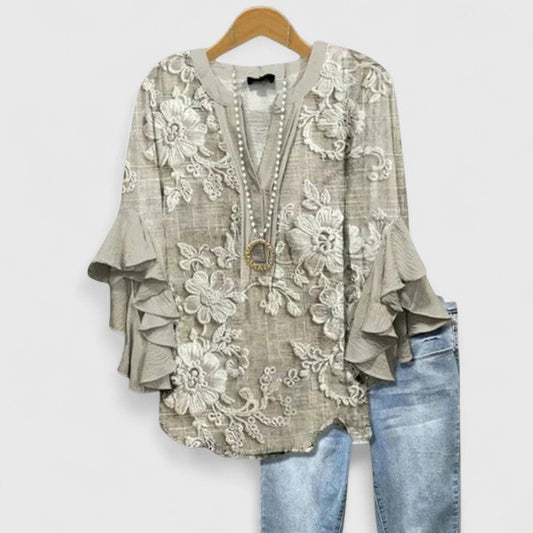 Serafina | Breathable Floral Women's Elegant Blouse