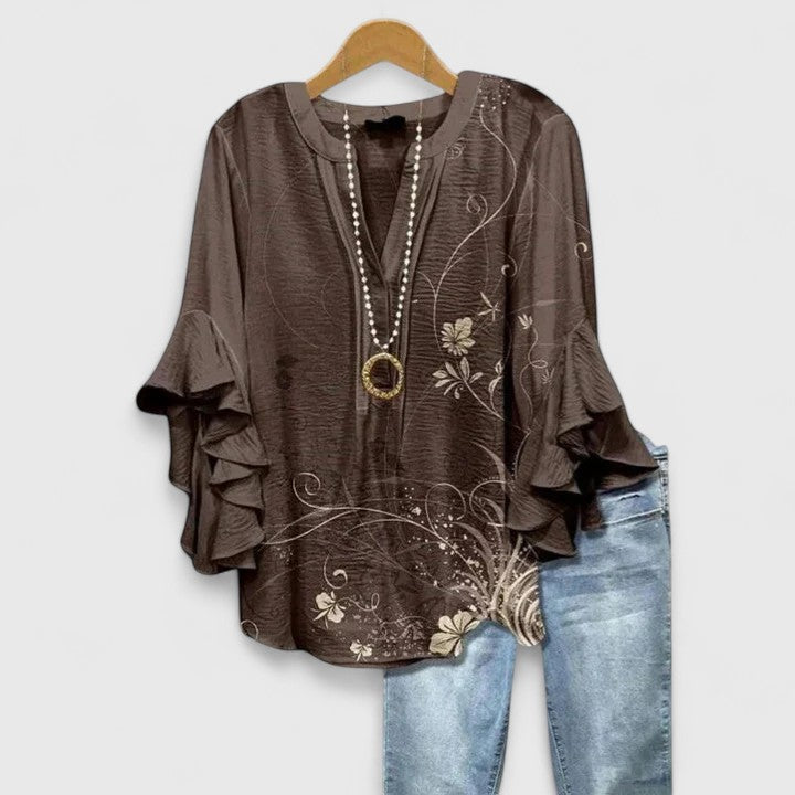 Serafina | Breathable Floral Women's Elegant Blouse