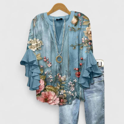 Serafina | Breathable Floral Women's Elegant Blouse