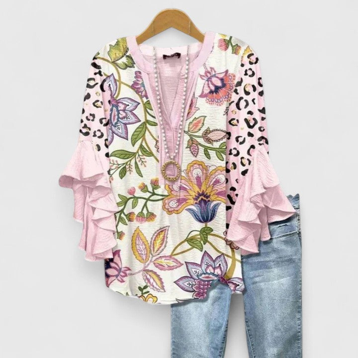 Serafina | Breathable Floral Women's Elegant Blouse