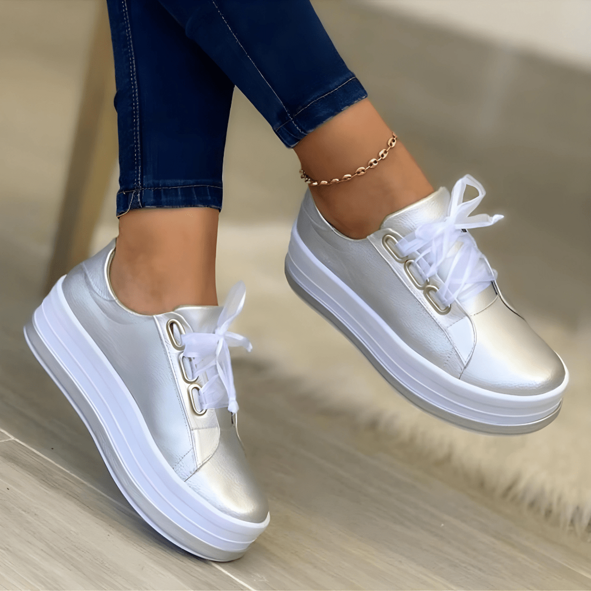 Lexi | Women's Trend-Forward Easy-Fit Lace-Up Shoes