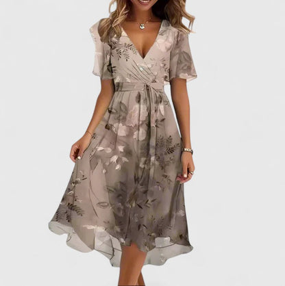 Giuseppa | V-Neck Floral Women's Elegant Dress