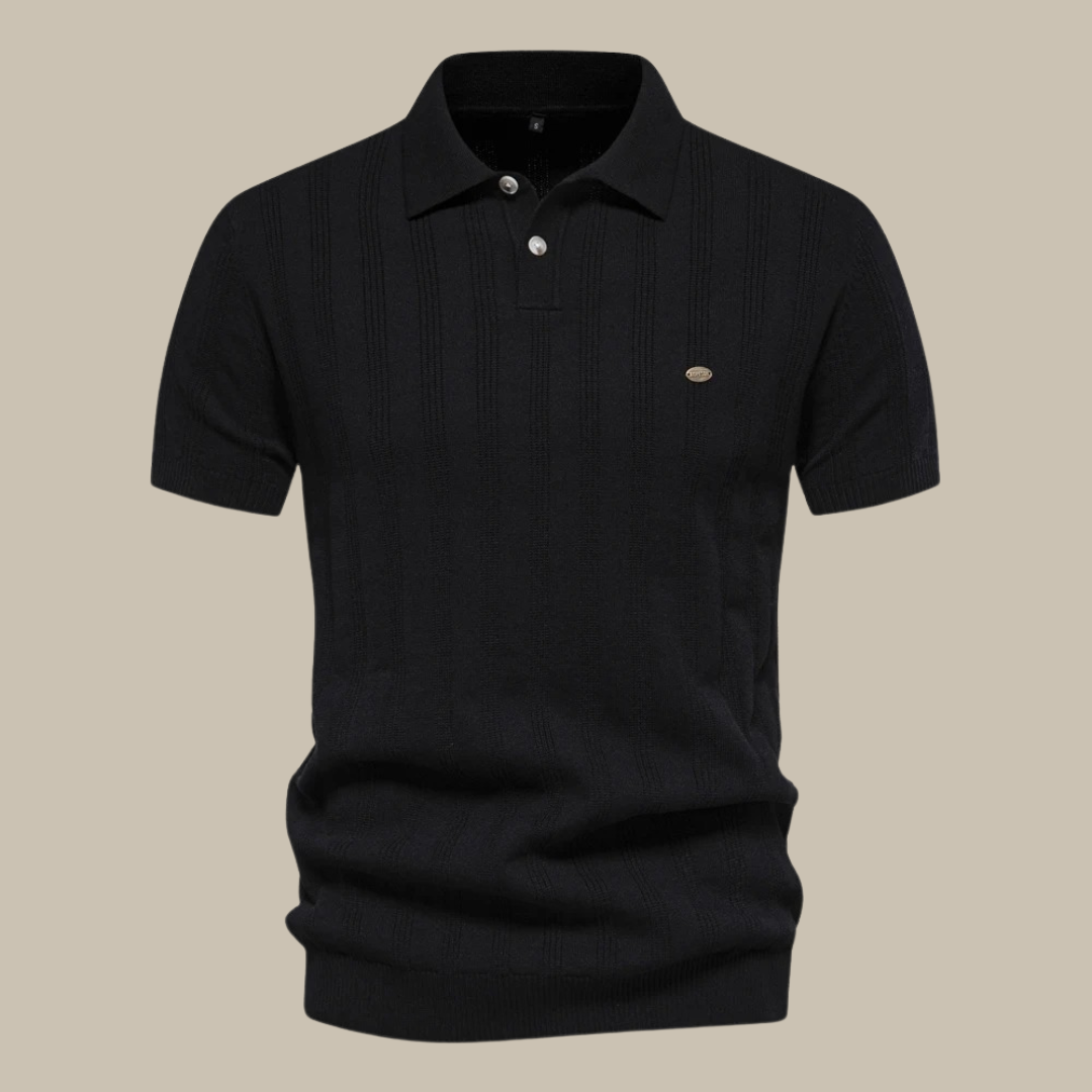 Riccardo | Men’s Structured Button Polo Knit Shirt